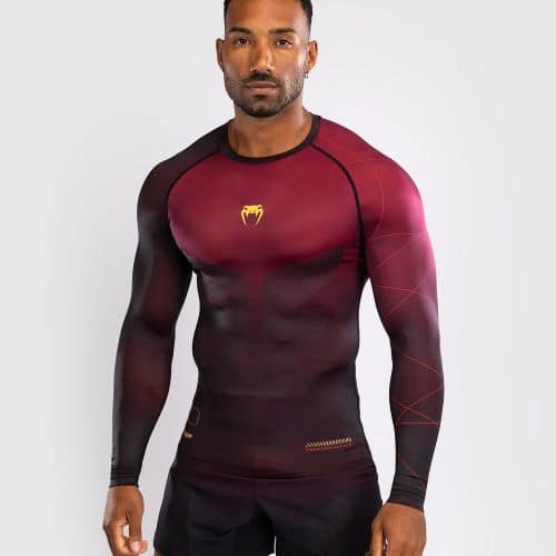 Venum Rashguard Long Sleeve Tactical XT Burgundy/Gold