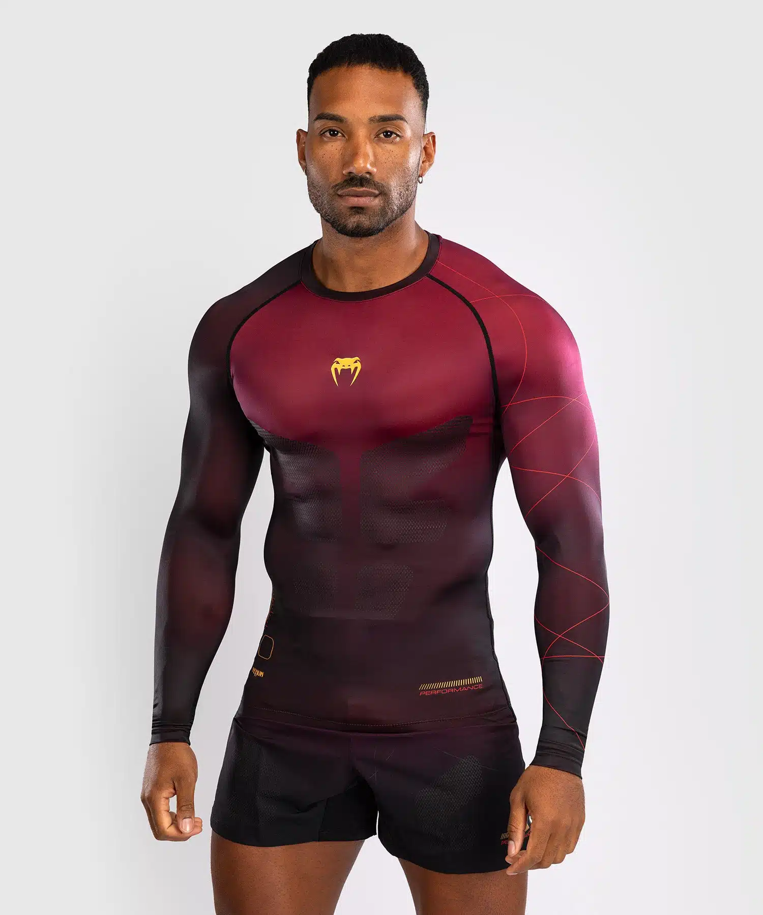 Venum Rashguard Long Sleeve Tactical XT Burgundy/Gold