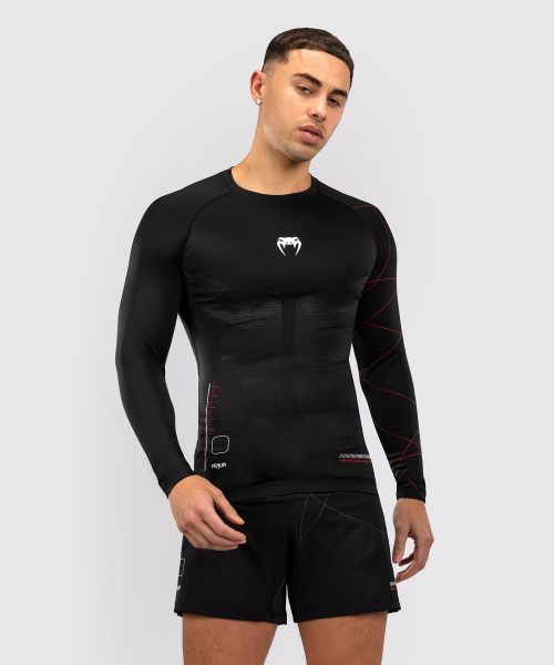 Venum Rashguard Long Sleeve Tactical XT Black/Fire Red