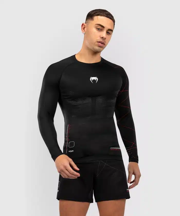 Venum Rashguard Long Sleeve Tactical XT Black/Fire Red