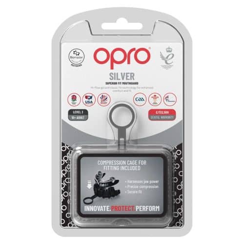 Opro Gebitsbeschermer Silver Superior Fit Grillz Zwart/Zilver