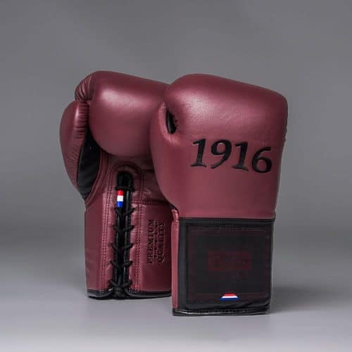 1916 Fight Gear Bokshandschoenen Premium Elite Maroon/Black Laces