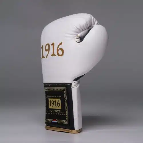 1916 Fight Gear Bokshandschoenen Premium Elite White/Black Laces