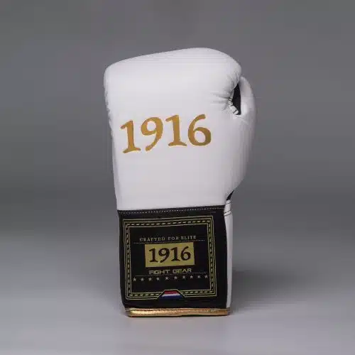 1916 Fight Gear Bokshandschoenen Premium Elite White/Black Laces