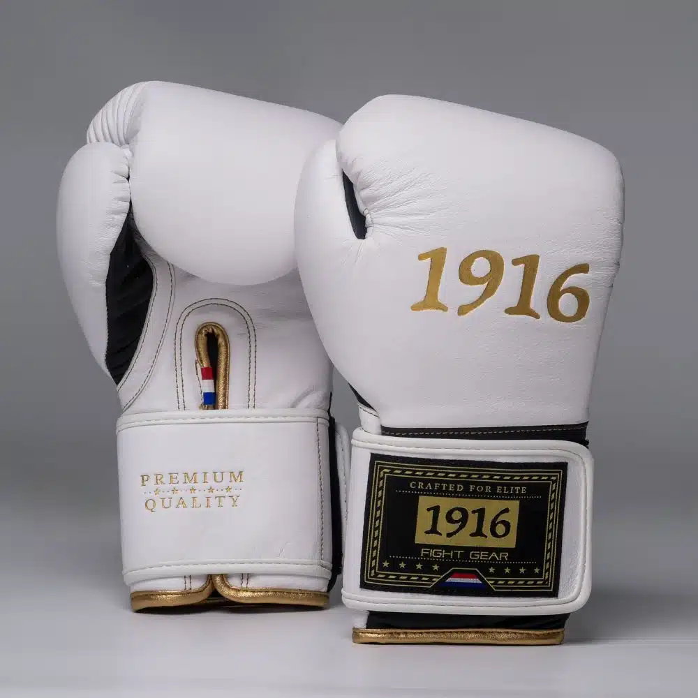 1916 Fight Gear Bokshandschoenen Premium Elite White/Black