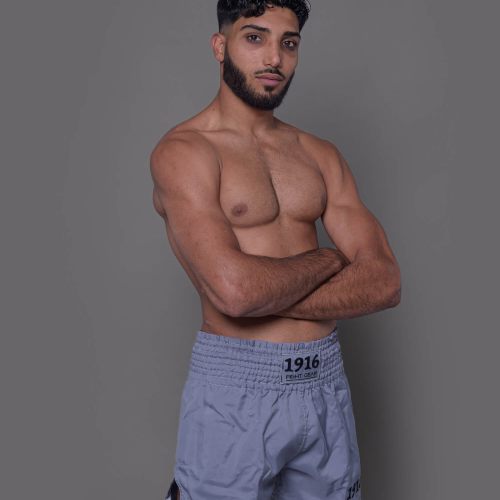 1916 Fight Gear Kickboksbroek Legend Light Grey/Black