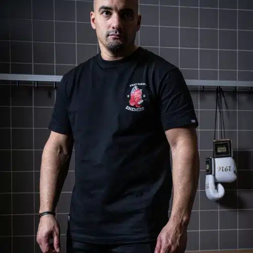 1916 fight gear t-shirt pray for my enemies 2.0 black/red