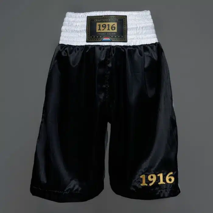 1916 Fight Gear Boksbroek Premium Elite Black/White