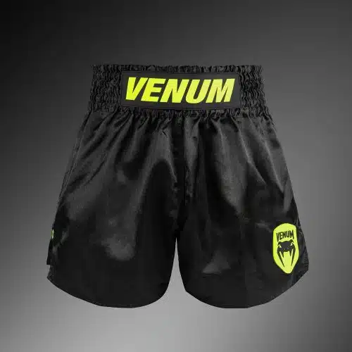 Venum Classic Evo Muay Thai Short Black/Neon Yellow