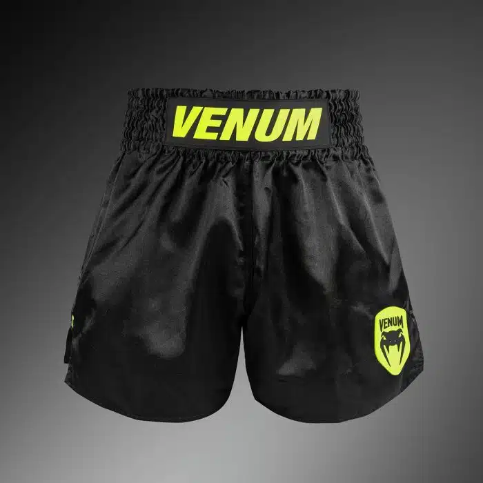 Venum Classic Evo Muay Thai Short Black/Neon Yellow