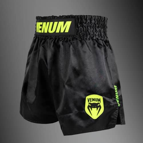 Venum Classic Evo Muay Thai Short Black/Neon Yellow