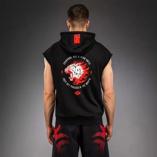 Venum X Mike Tyson Tiger Sleeveless Hoodie Deep Black/Intense Red